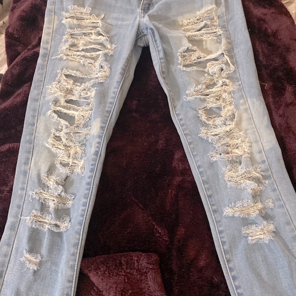 Super fun distressed jeans